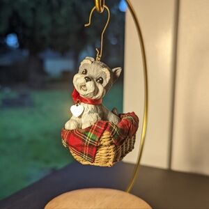 1992 Hallmark Keepsake Puppy Love Christmas Ornament Collectors Schnauzer Gift